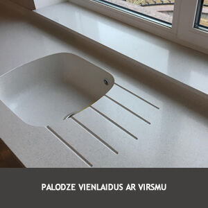 palodze vienlaidus ar virsmu
